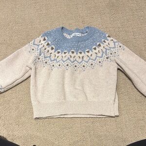 Chic Blue and Cream fair isle Sweater
